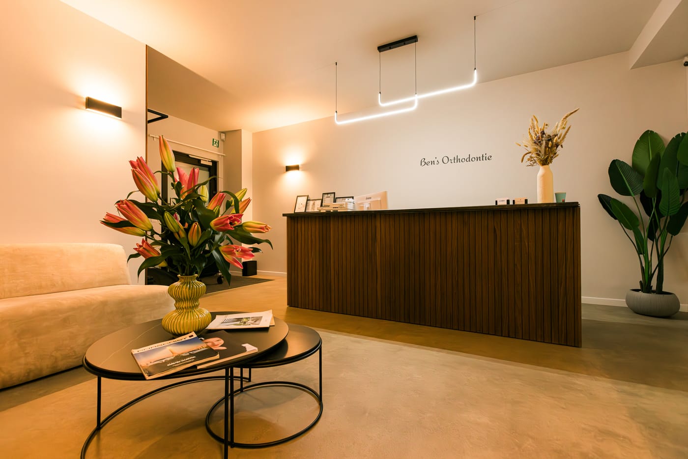 De balie van Ben's Orthodontie in Antwerpen